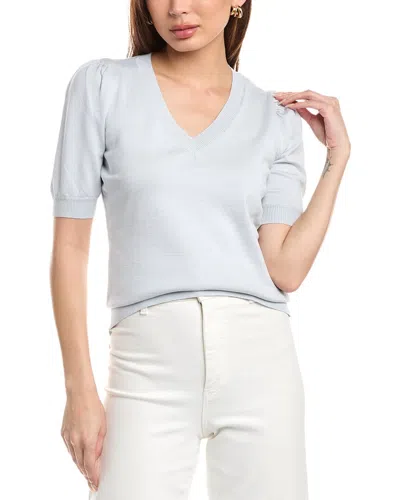 T Tahari Elbow Puff Sleeve Jersey Sweater