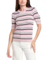 T Tahari Elbow Puff Sleeve Sweater In Multi