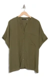T Tahari Elbow Sleeve Button-up Shirt