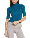 T Tahari Elbow Sleeve Turtleneck In Blue