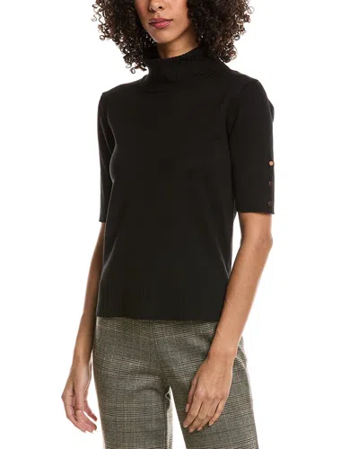 T Tahari Elbow Sleeve Turtleneck Sweater In Black