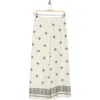 T Tahari Embroidered Border Pants