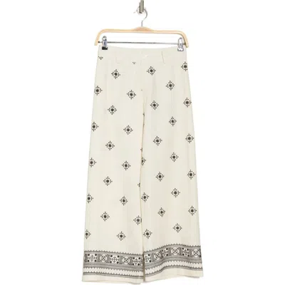 T Tahari Embroidered Border Pants