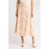 T Tahari Embroidered Eyelet Cotton Midi Skirt