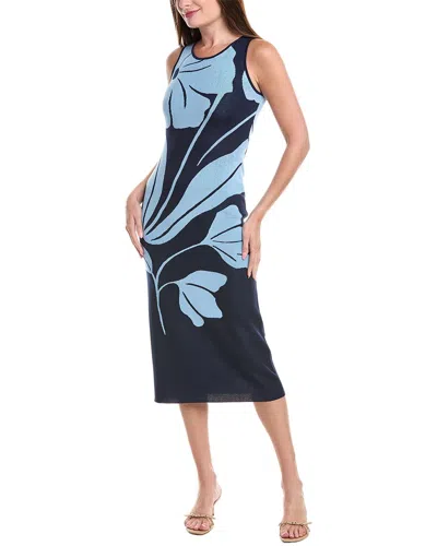 T Tahari Exploded Floral Midi Dress