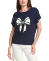T Tahari Extended Sleeve Horizontal Rib Sweater