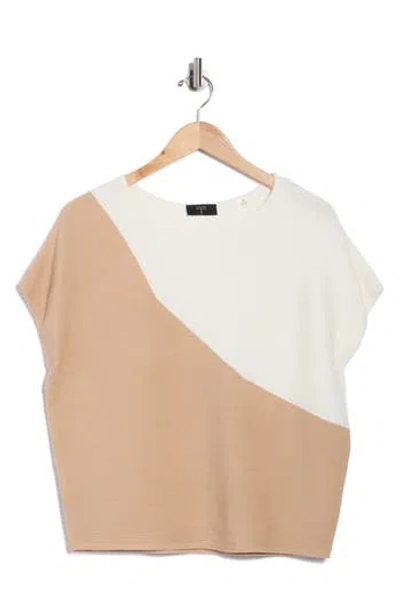 T Tahari Extended Sleeve Sweater In Neutral