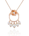 T Tahari Fall In Love With Florals Pendant Necklace In Gold