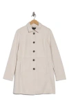 T Tahari Faux Suede Car Coat In Gray