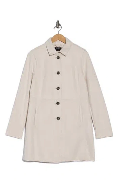 T Tahari Faux Suede Car Coat In Gray