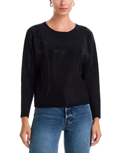 T Tahari Feather Hotfix Dolman Sleeve Sweater In Black