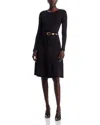 T Tahari Flare Hem Dress -exclusive In Black