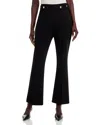 T Tahari Flared Leg Pants With Buttons In Black