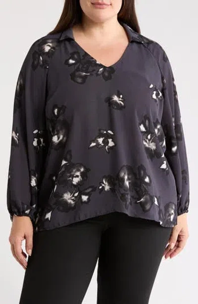 T Tahari Floral Long Sleeve Top