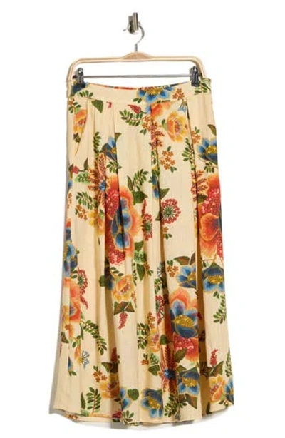 T Tahari Floral Pull-on Maxi Skirt In Multi