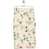 T Tahari Floral Scuba Pencil Skirt In Botanical Fleur Print