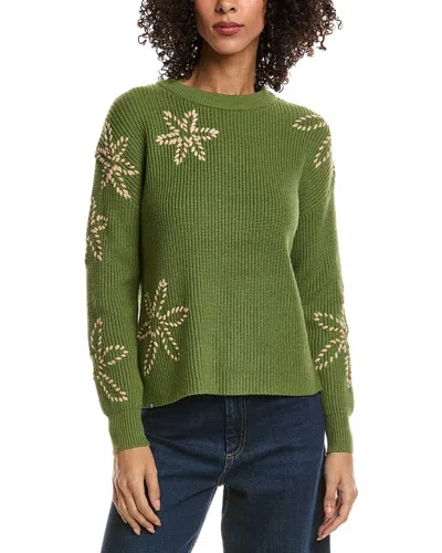 T TAHARI T TAHARI FLOWER EMBROIDERY SWEATER