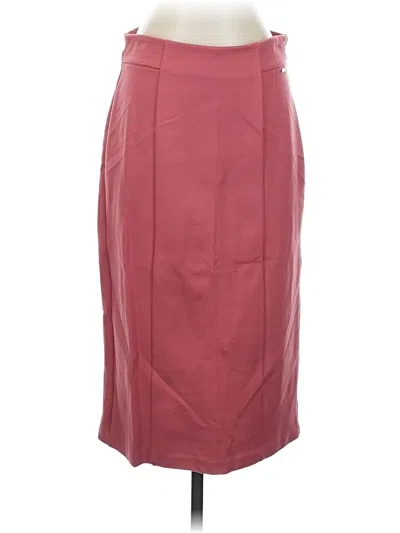 Pre-owned T Tahari Formal Skirt In Burgundy