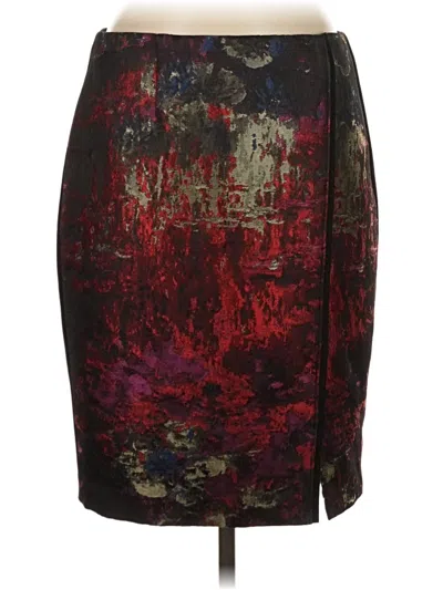 Pre-owned T Tahari Formal Skirt In Burgundy
