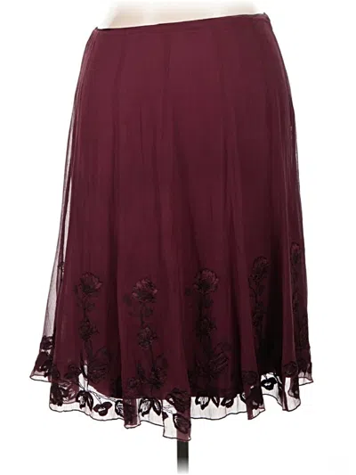 Pre-owned T Tahari Formal Skirt In Burgundy