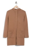 T Tahari Funnel Neck Long Sleeve Sweater In Brown