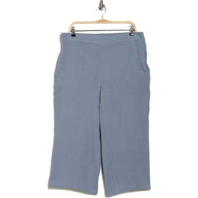 T Tahari Gauze Side Crop Pants In Mid Steel Blue