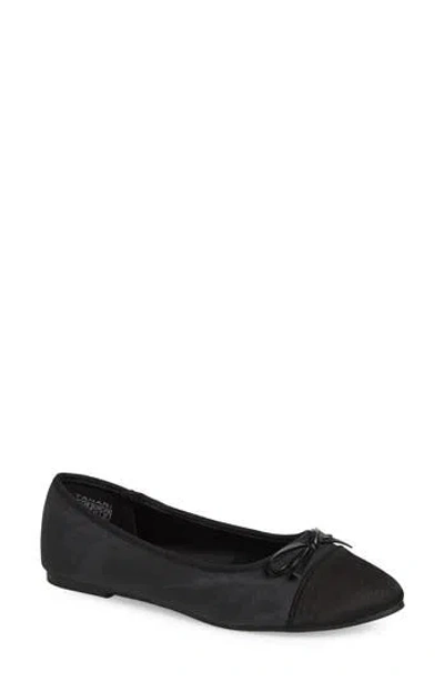 T Tahari Geneva Cap Toe Ballet Flat In Black
