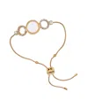 T TAHARI GOLD-TONE CIRCLE COIN SLIDER BRACELET