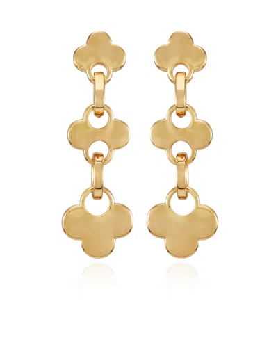 T Tahari Gold-tone Linear Drop Dangle Earrings