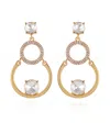 T Tahari Gold-tone Linear Hoop Drop Earrings In Gold