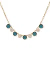 T Tahari Gold-tone Pave & Color Crystal Statement Necklace, 18" + 3" Extender In Gold