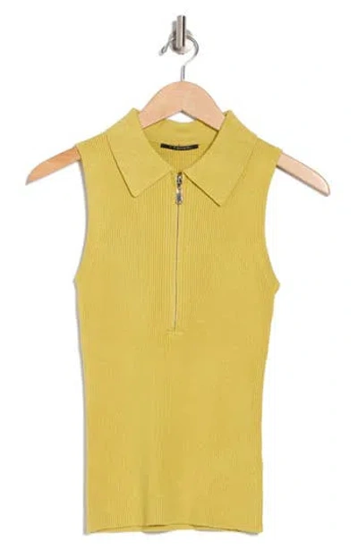 T Tahari Half Zip Sleeveless Polo Sweater