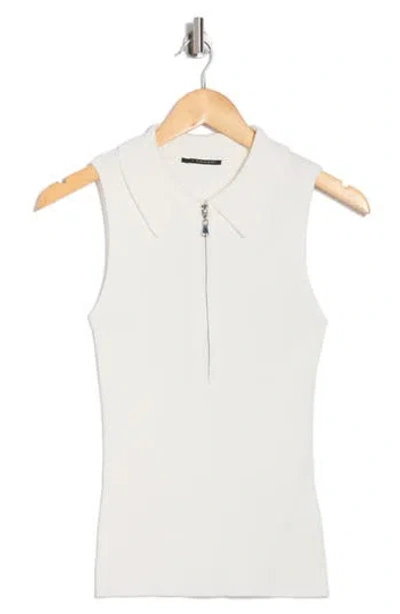 T Tahari Half Zip Sleeveless Polo Sweater