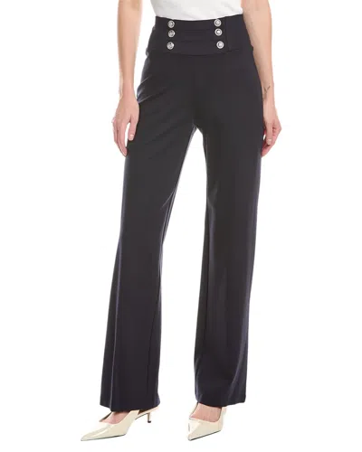 T Tahari High Waisted Pull-on Wide Leg Pant In Black