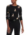 T TAHARI HORSE PRINT SWEATER