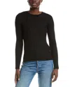 T Tahari Illusion Stripe Sweater In Black