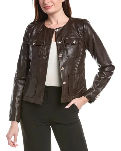 T Tahari Jacket In Brown