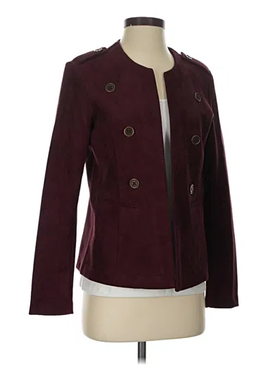 Pre-owned T Tahari Jacket In Burgundy
