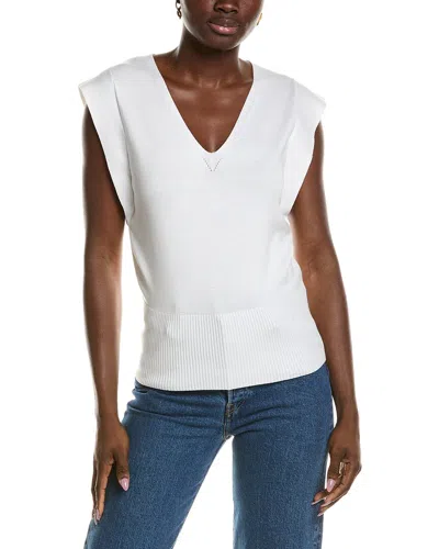 T Tahari Jersey Sweater Vest In Brown
