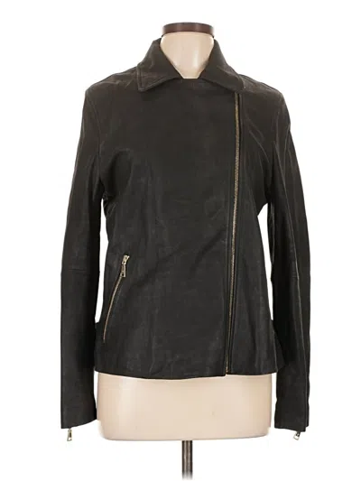 Pre-owned T Tahari Leather Jacket In Black