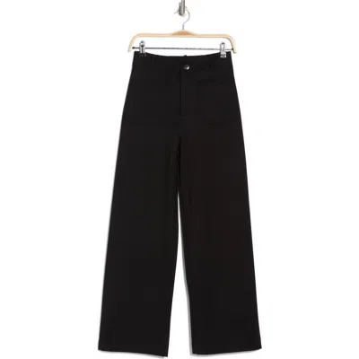 T Tahari Long Ponte Patch Pocket Pants In Black