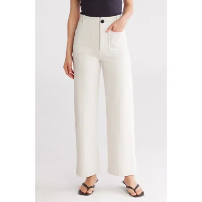 T Tahari Long Ponte Patch Pocket Pants In Travertine