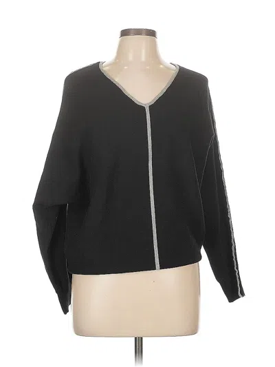 Pre-owned T Tahari Long Sleeve Blouse In Black