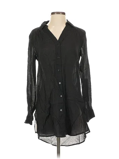 Pre-owned T Tahari Long Sleeve Blouse In Black