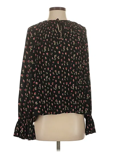 Pre-owned T Tahari Long Sleeve Blouse In Black