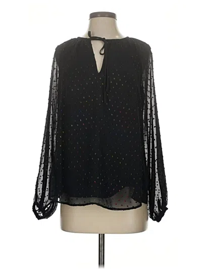 Pre-owned T Tahari Long Sleeve Blouse In Black