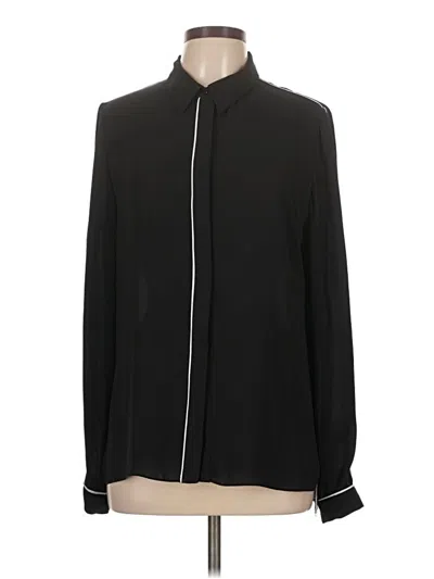 Pre-owned T Tahari Long Sleeve Blouse In Black