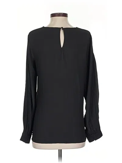 Pre-owned T Tahari Long Sleeve Blouse In Black