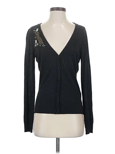 Pre-owned T Tahari Long Sleeve Blouse In Black