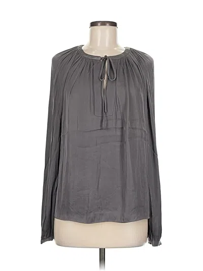 Pre-owned T Tahari Long Sleeve Blouse In Gray